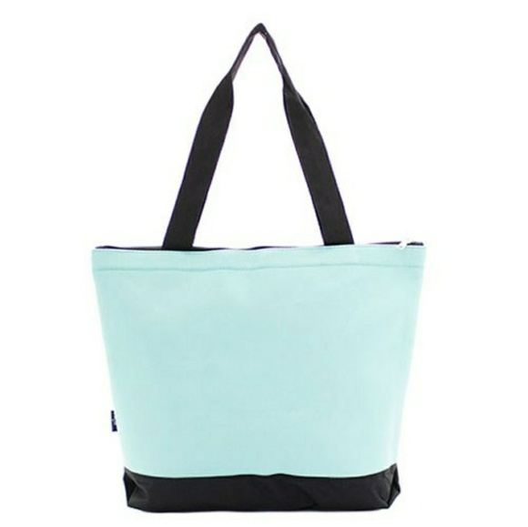 MINT GREEN STEER HEAD CANVAS TOTE BAG! - Picture 4 of 4